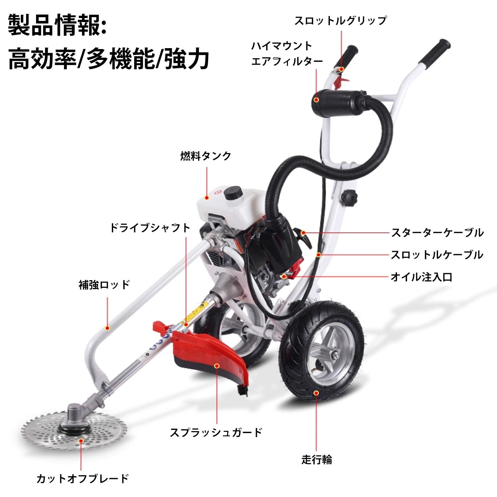 Amazon.co.jp: XADBDM 草刈り機エンジン式 手押し式草刈機 4ストローク